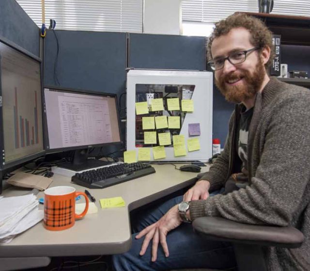 joseph at his desk in ArchLab