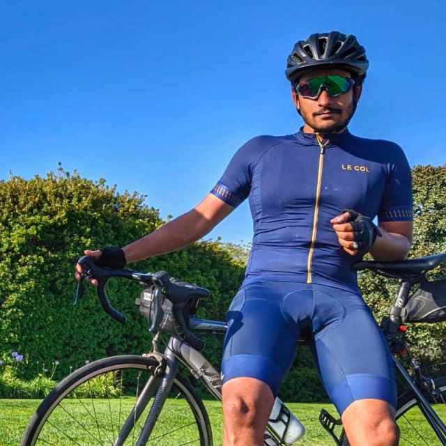 photo of tinish with his bike