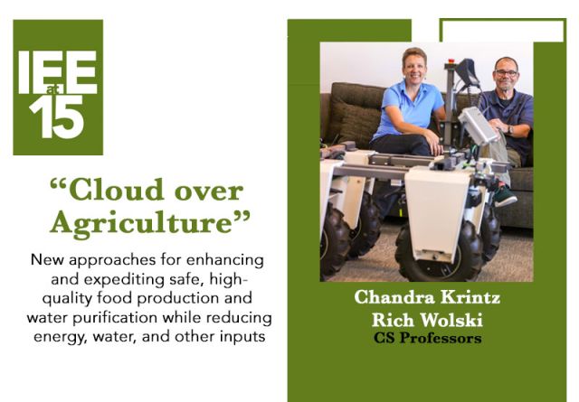 photo of krintz and wolski with robot gort