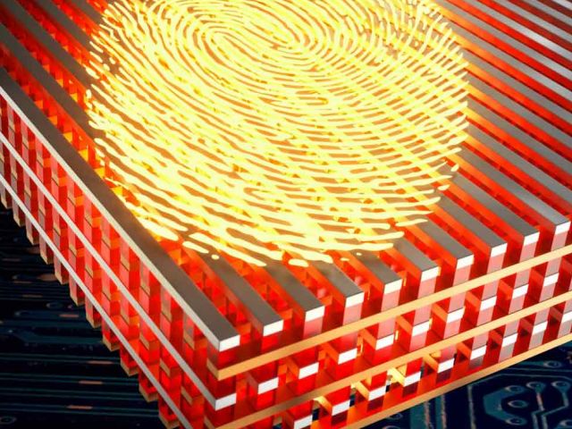 Memristor cybersecurity illustration