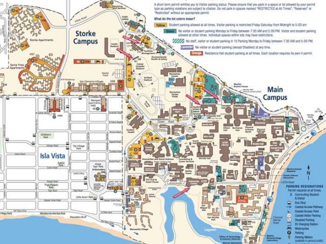 Ucsb Parking Lot Map Visiting Ce | Computer Engineering | Uc Santa Barbara