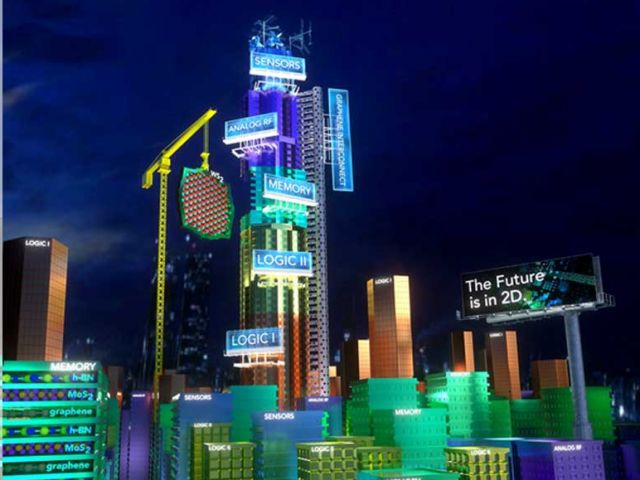 illustration of city with chips