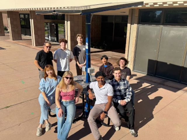 3 CEs on Solar-Powered Table Team